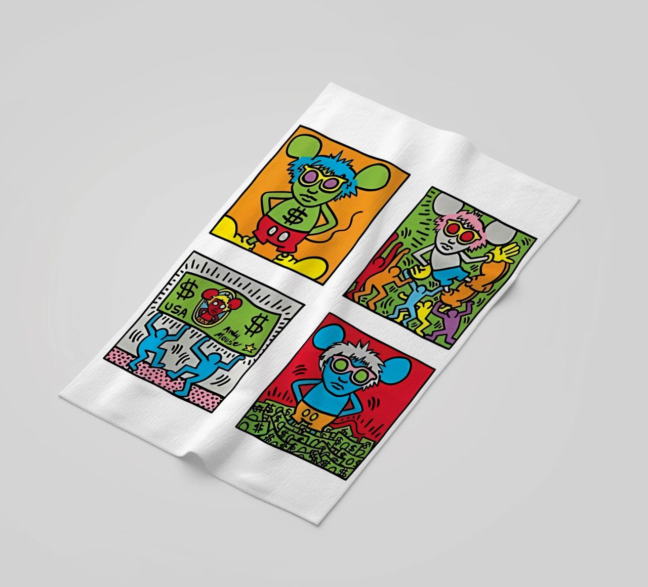 Andy Mouse di Keith Haring telo mare da tokovictory
