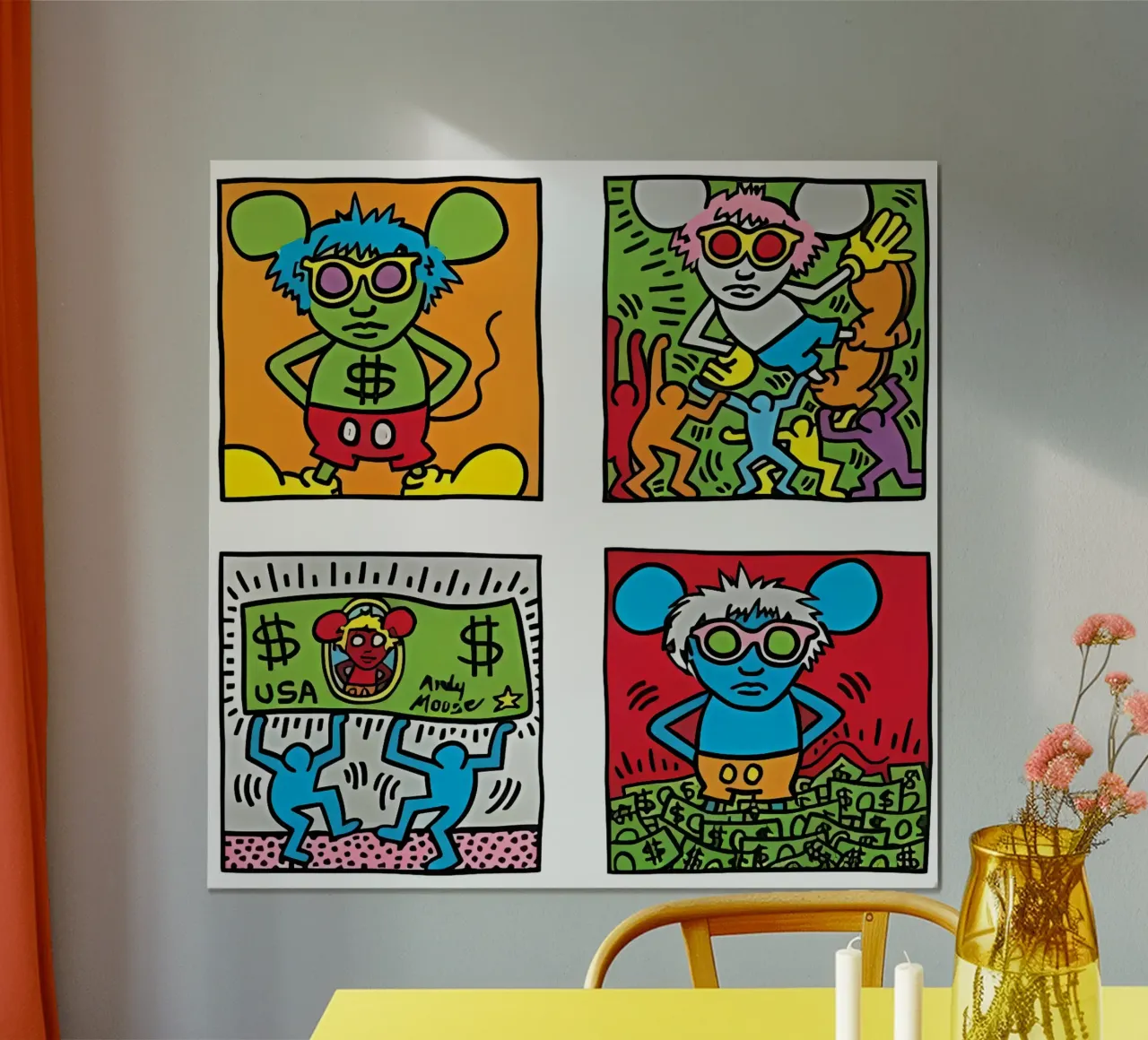 Andy Mouse de Keith Haring hahnemühle de tokovictory
