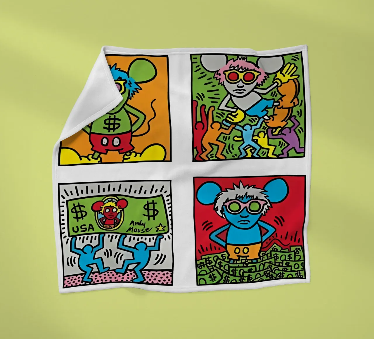 Andy Mouse di Keith Haring coperta in pile da tokovictory
