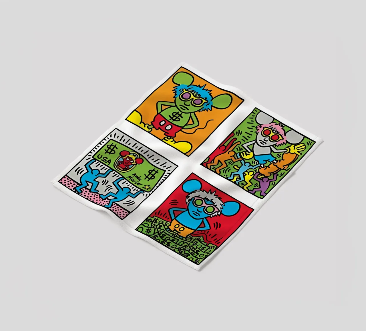 Andy Mouse di Keith Haring coperta in pile da tokovictory