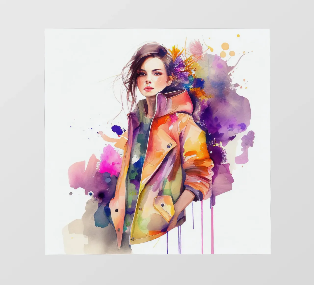 Watercolor Fashion Woman pvc cover by Chromatic Fusion Studio