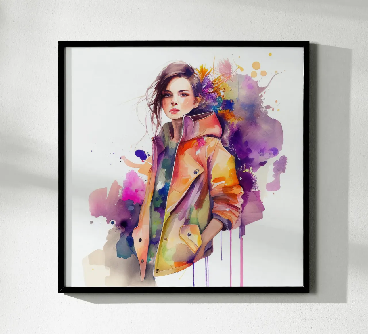 Watercolor Fashion Woman hahnemühle by Chromatic Fusion Studio