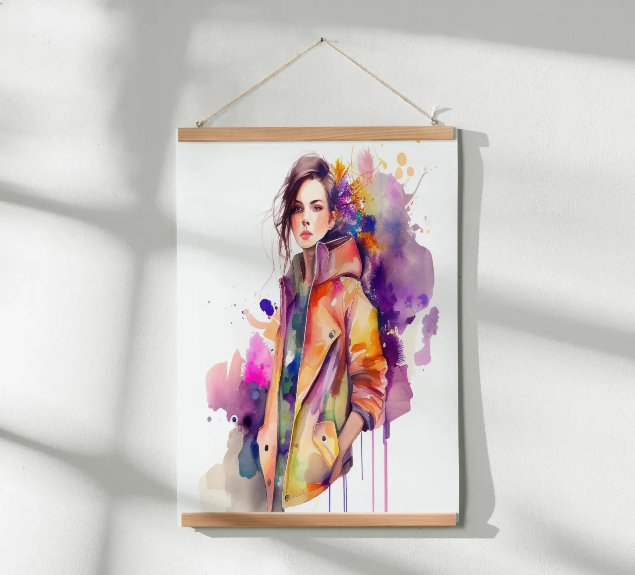 Watercolor Fashion Woman hahnemühle by Chromatic Fusion Studio