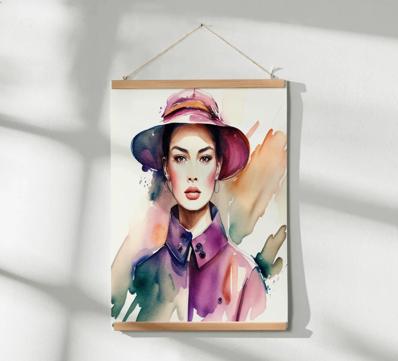 Acquerello Moda Donna poster da Chromatic Fusion Studio