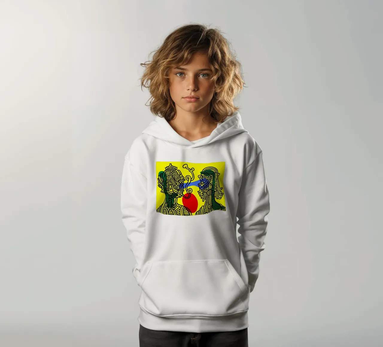Keith e Julia di Keith Haring felpa bambino con cappuccio da tokovictory