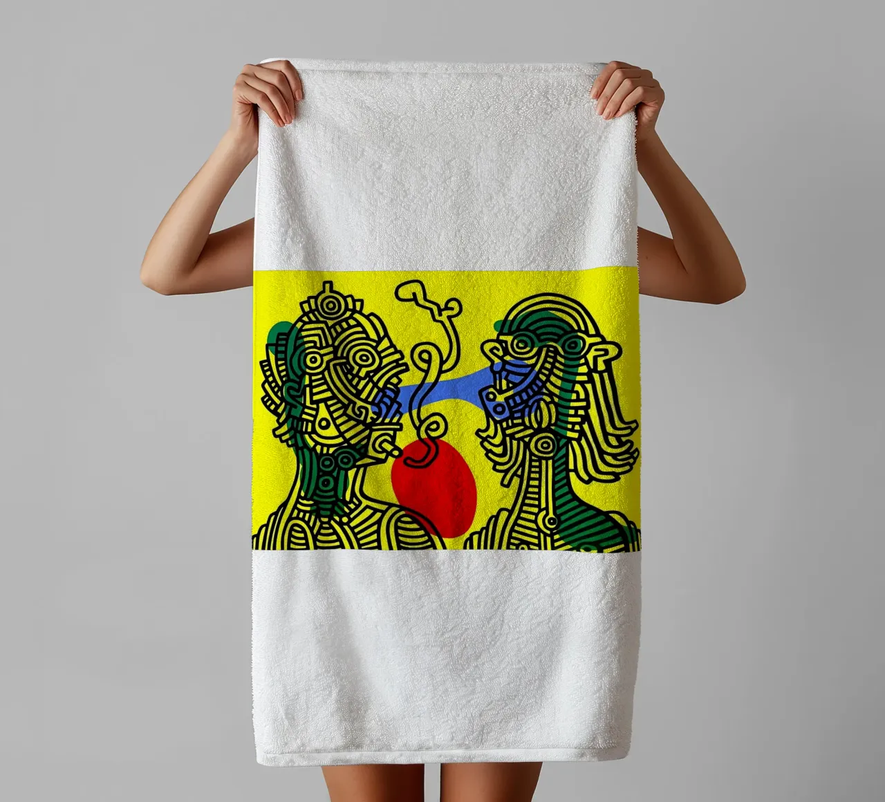Keith e Julia di Keith Haring asciugamano da bagno da tokovictory
