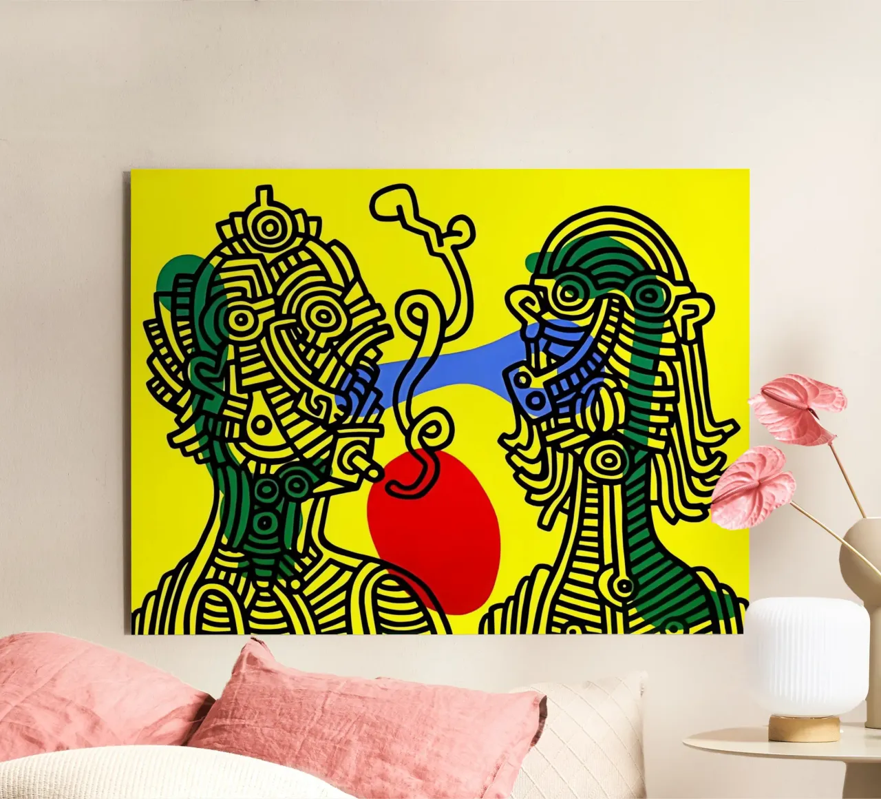 Keith e Julia di Keith Haring alluminio dibond da tokovictory