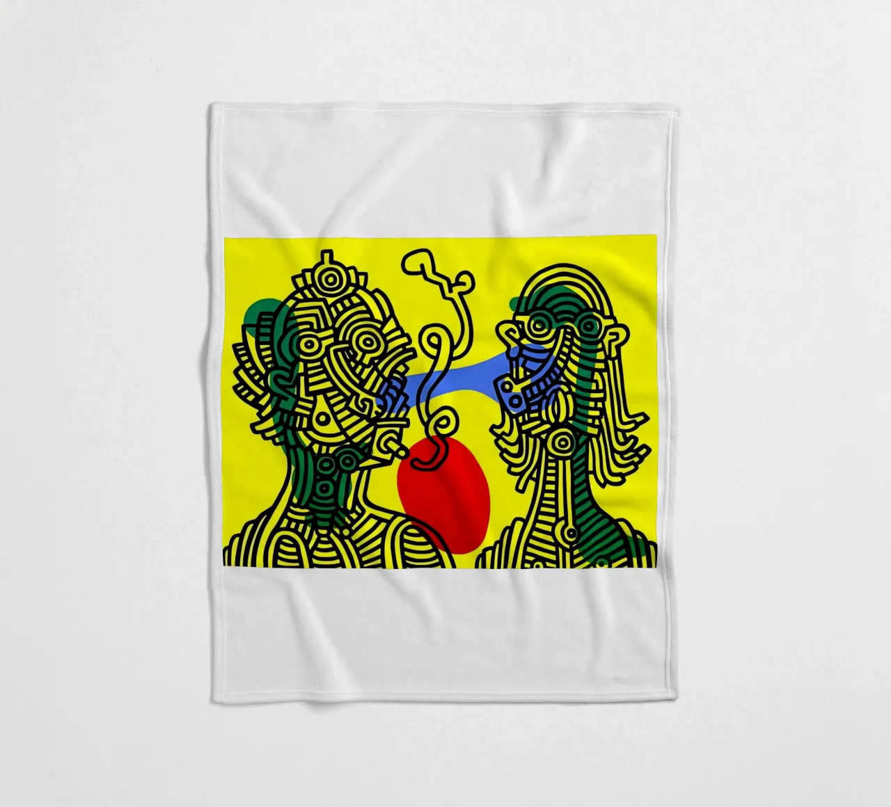 Keith e Julia di Keith Haring coperta in pile da tokovictory