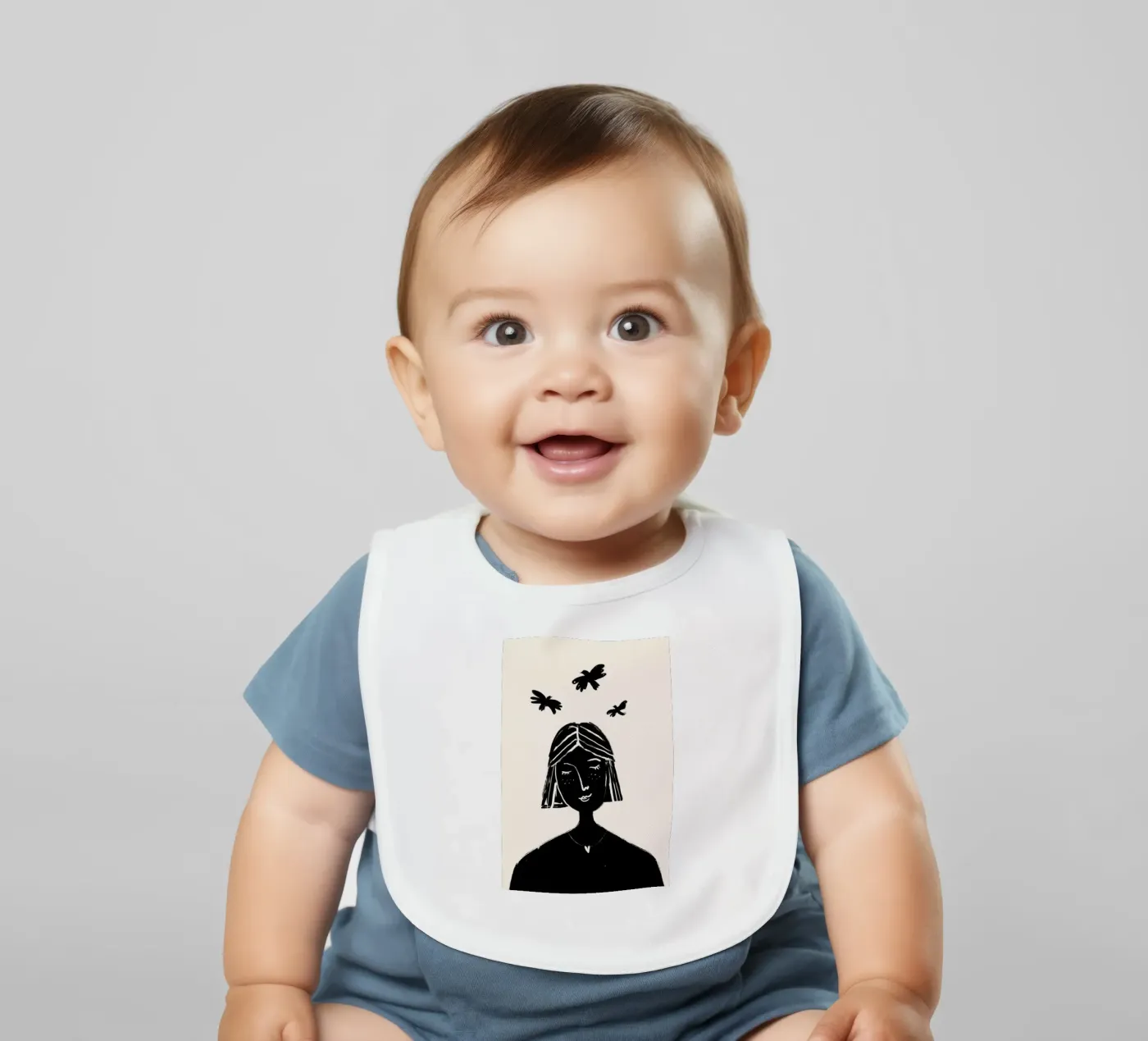 Hovering 2 baby bib by Graphite