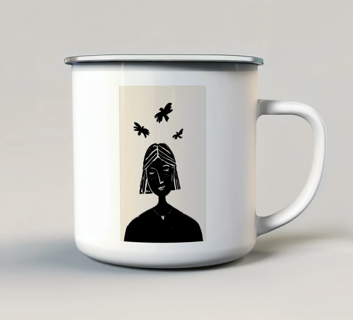 Hovering 2 enamel mug by Graphite