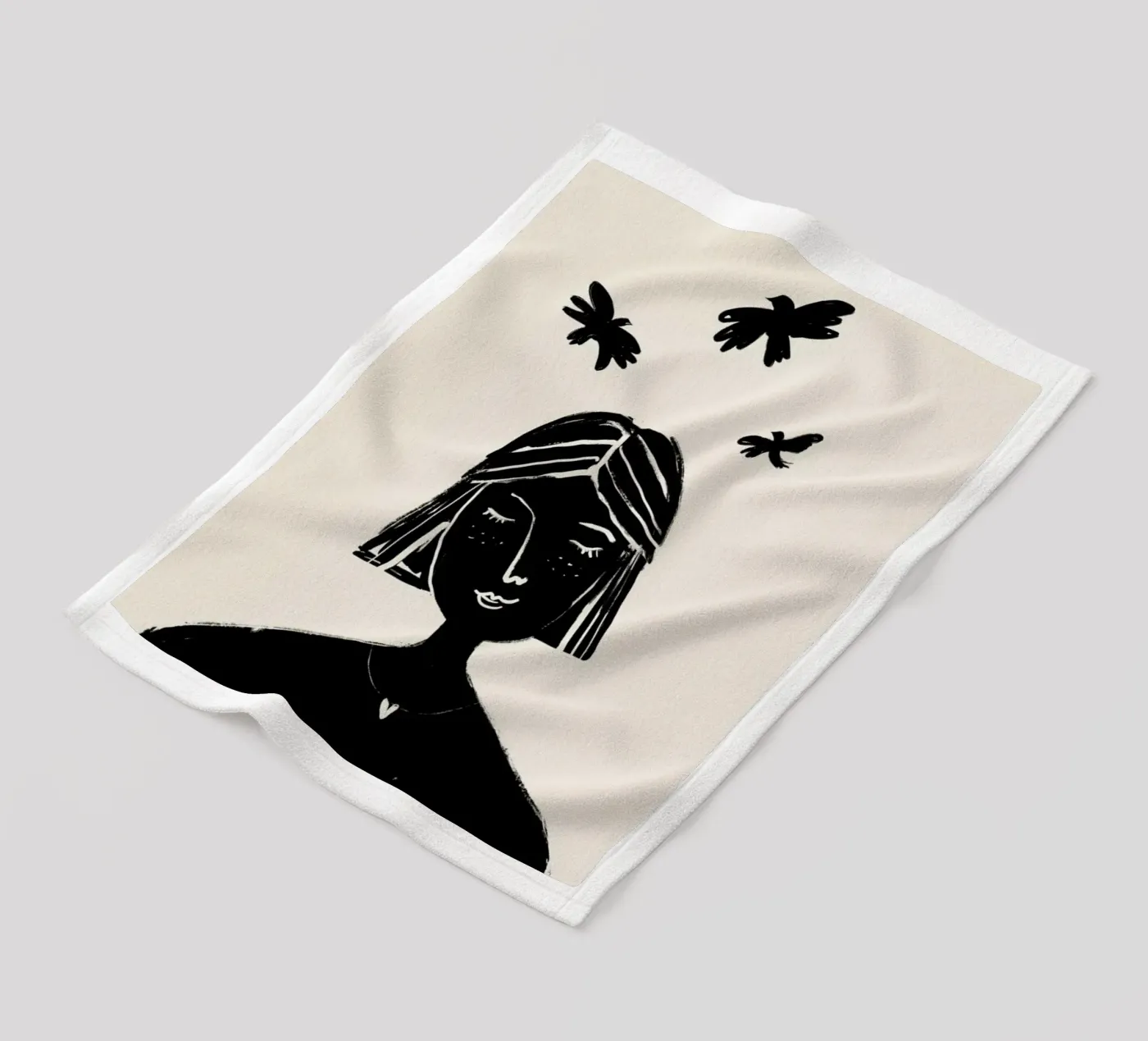 Hovering 2 fleece blanket by Graphite