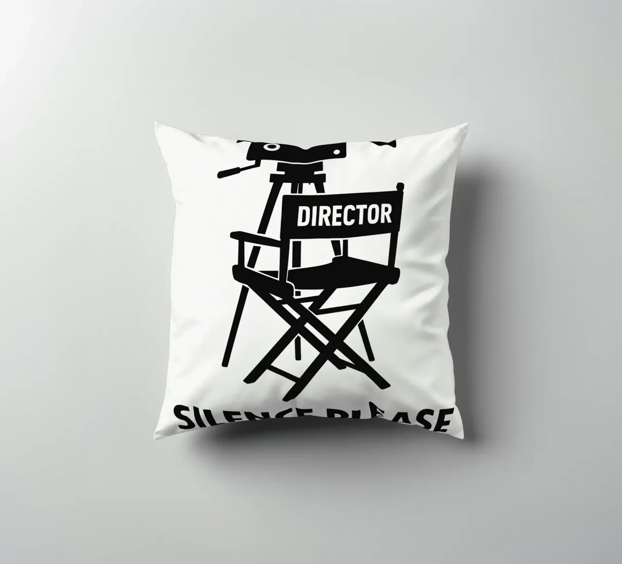 Movie Camera Print cuscino da MoviesArt