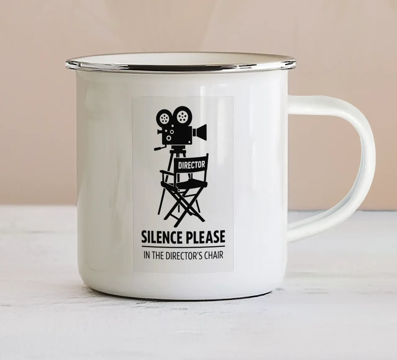 Movie Camera Print tazza in smalto da MoviesArt
