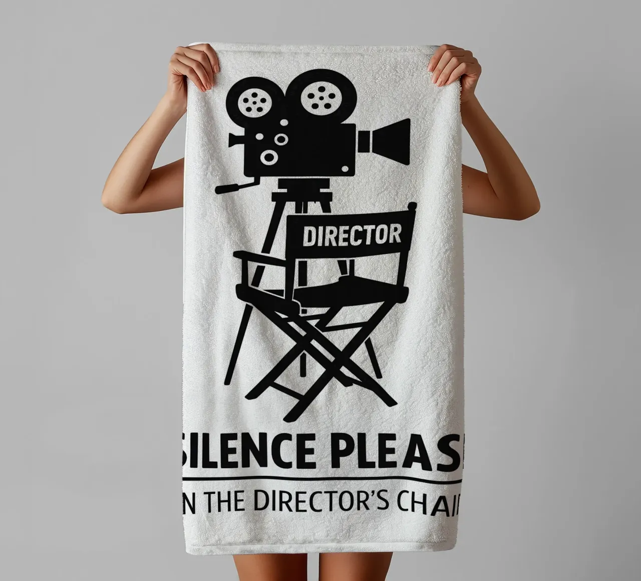Movie Camera Print asciugamano da bagno da MoviesArt