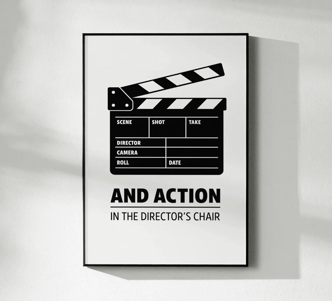 Movie Clap Print acrylic glass by MoviesArt