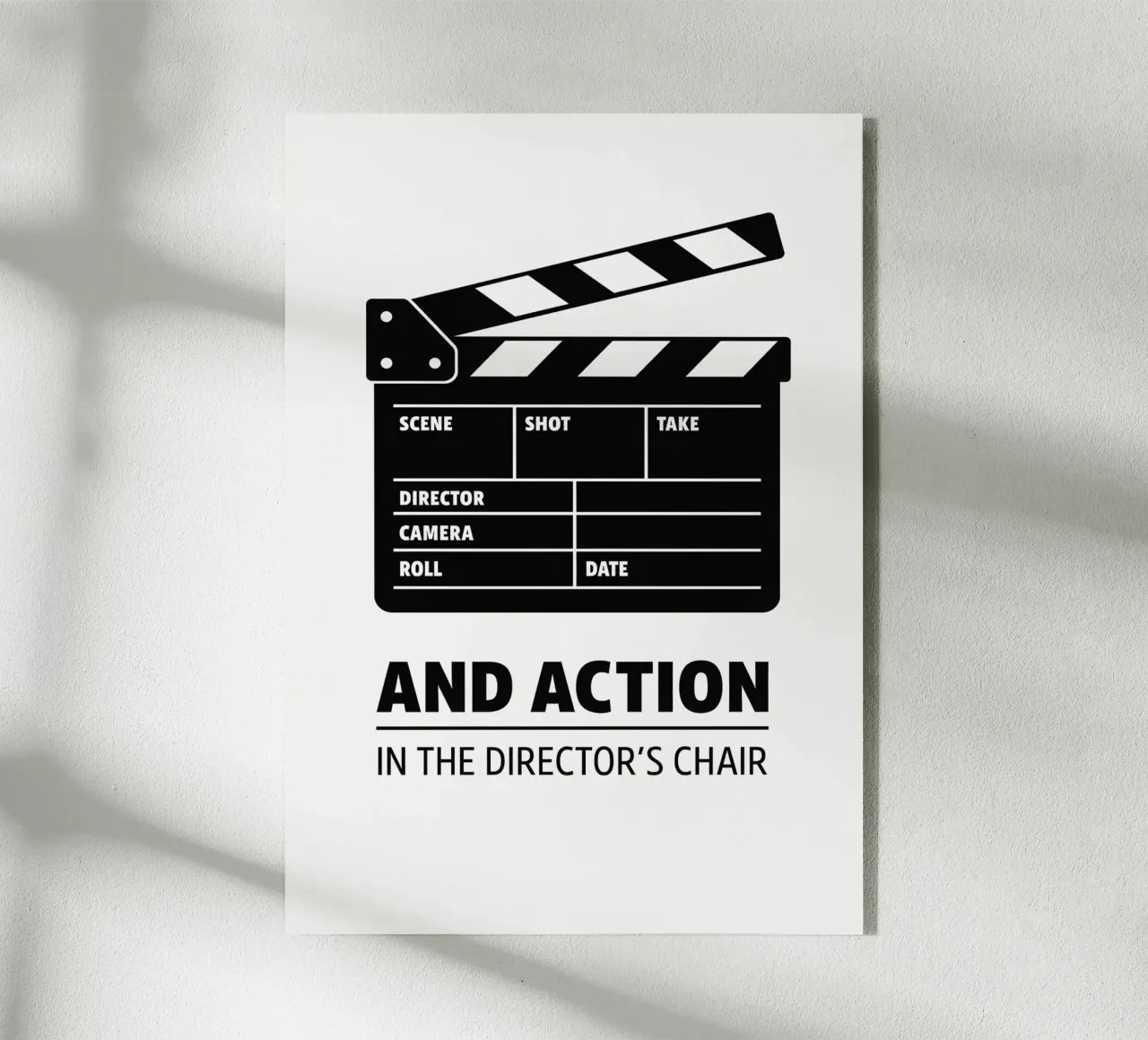 Movie Clap Print acrylic glass by MoviesArt