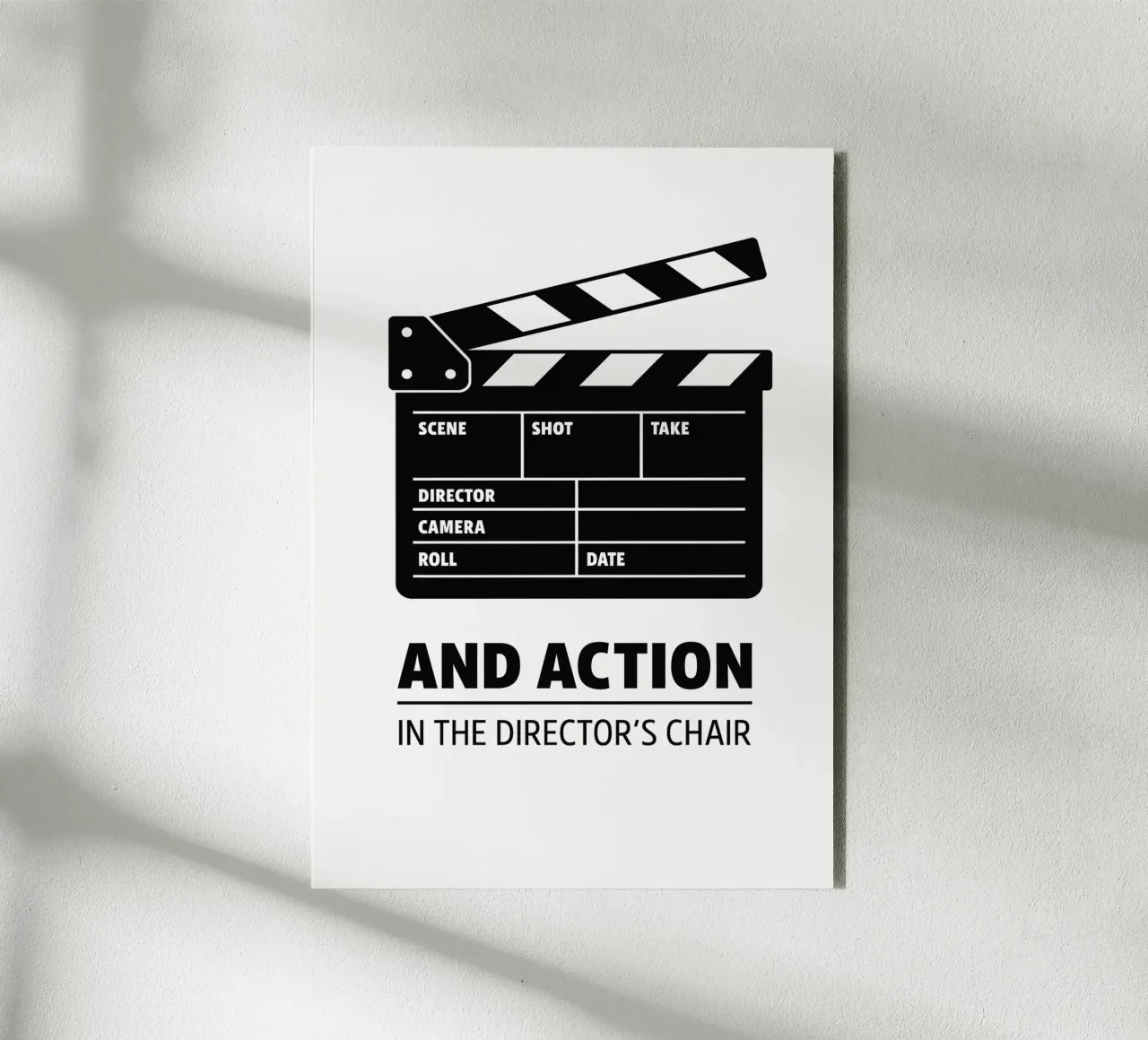 Movie Clap Print forex plate by MoviesArt