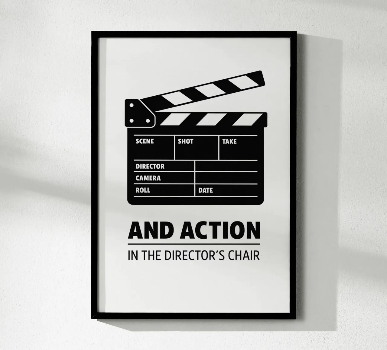 Movie Clap Print poster by MoviesArt