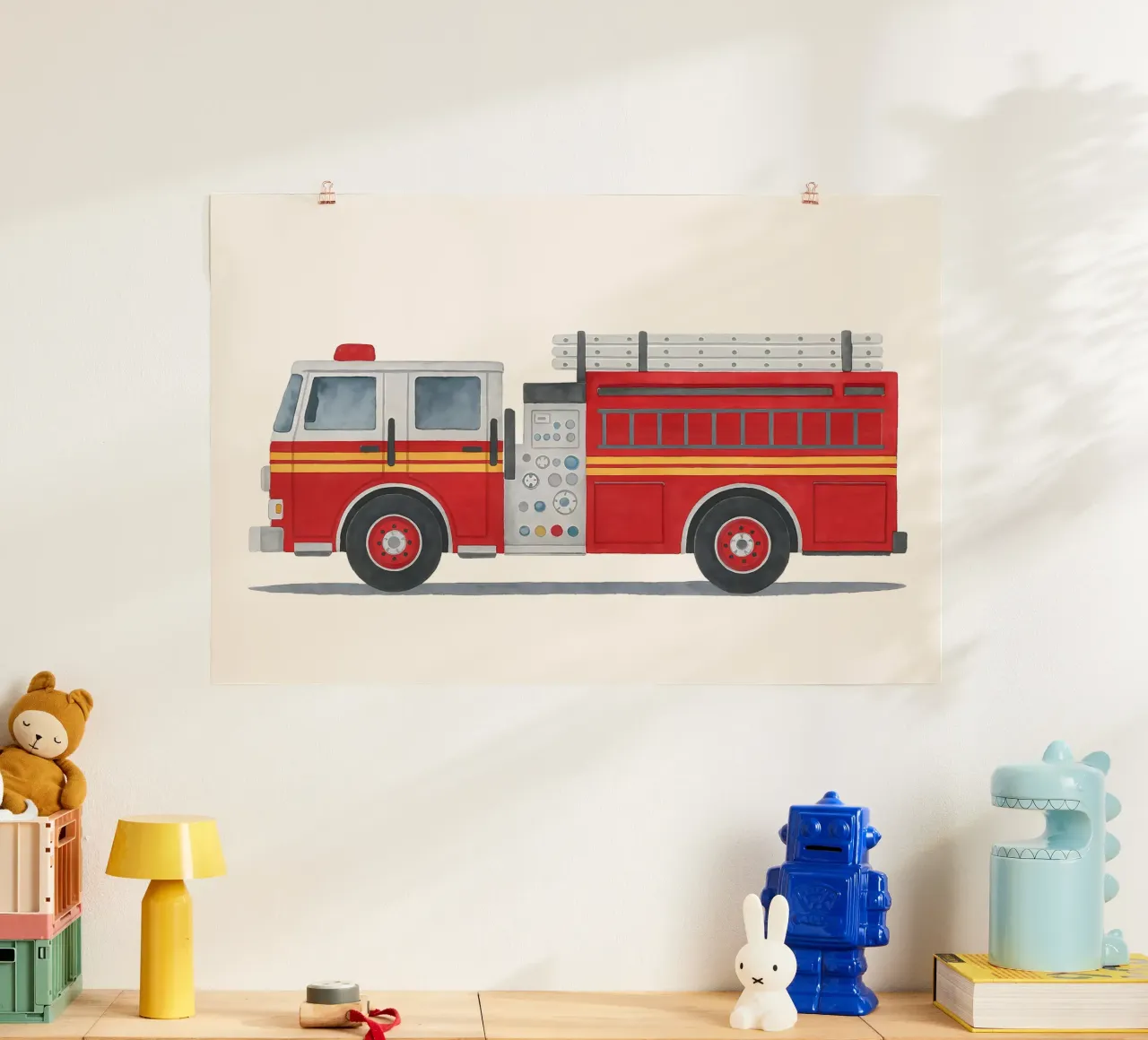 Pronti all'azione! - I vigili del fuoco stanno arrivando carta hahnemühle da KidzStudio