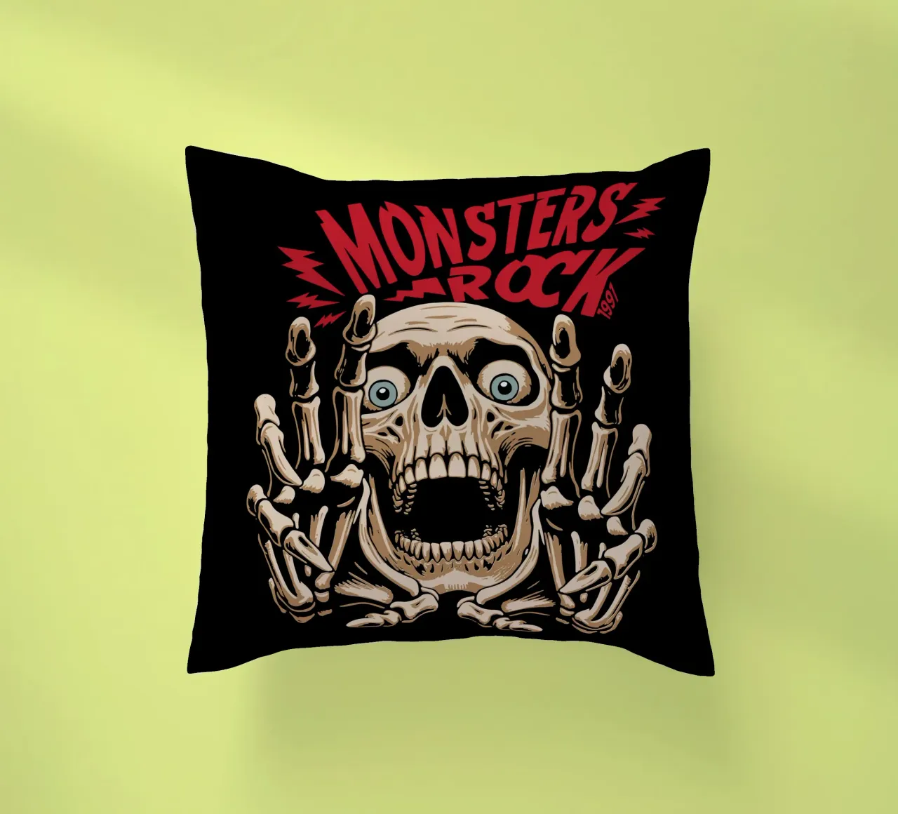 Monsters Rock decorative cushion by Gunawan Rb