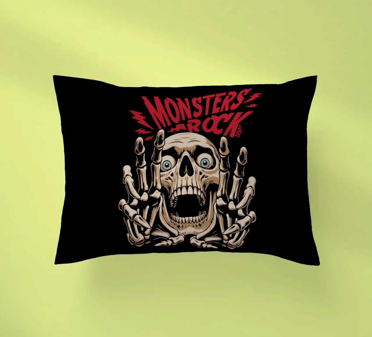 Monsters Rock decorative cushion by Gunawan Rb
