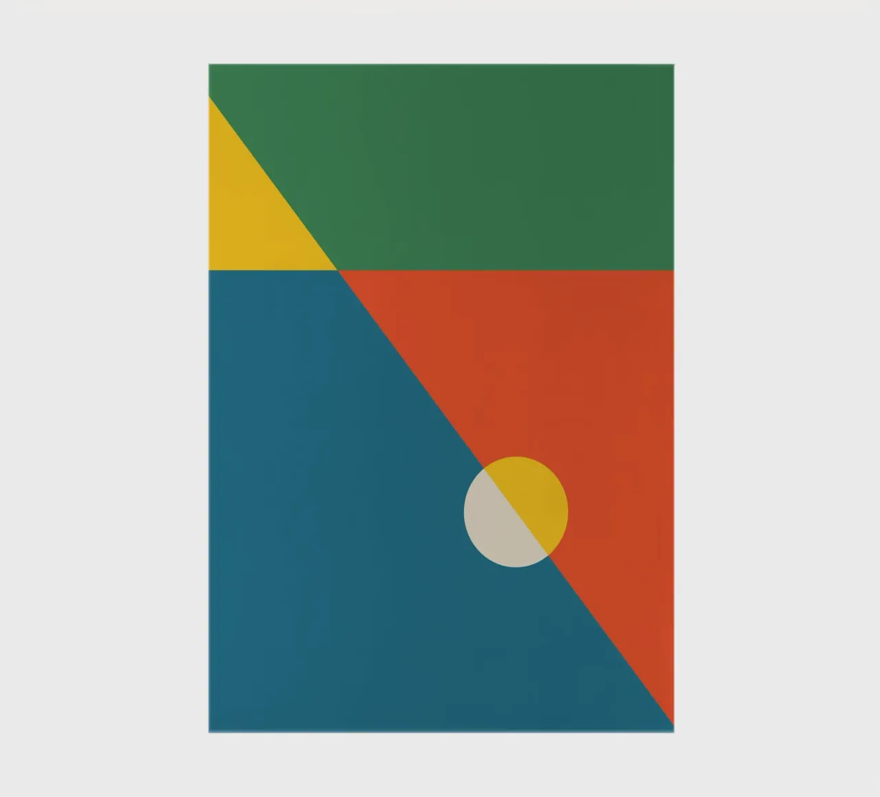 Bauhaus Geometric Art Print Colourful Modernism Poster notebook by THE MOTIVATED TYPE