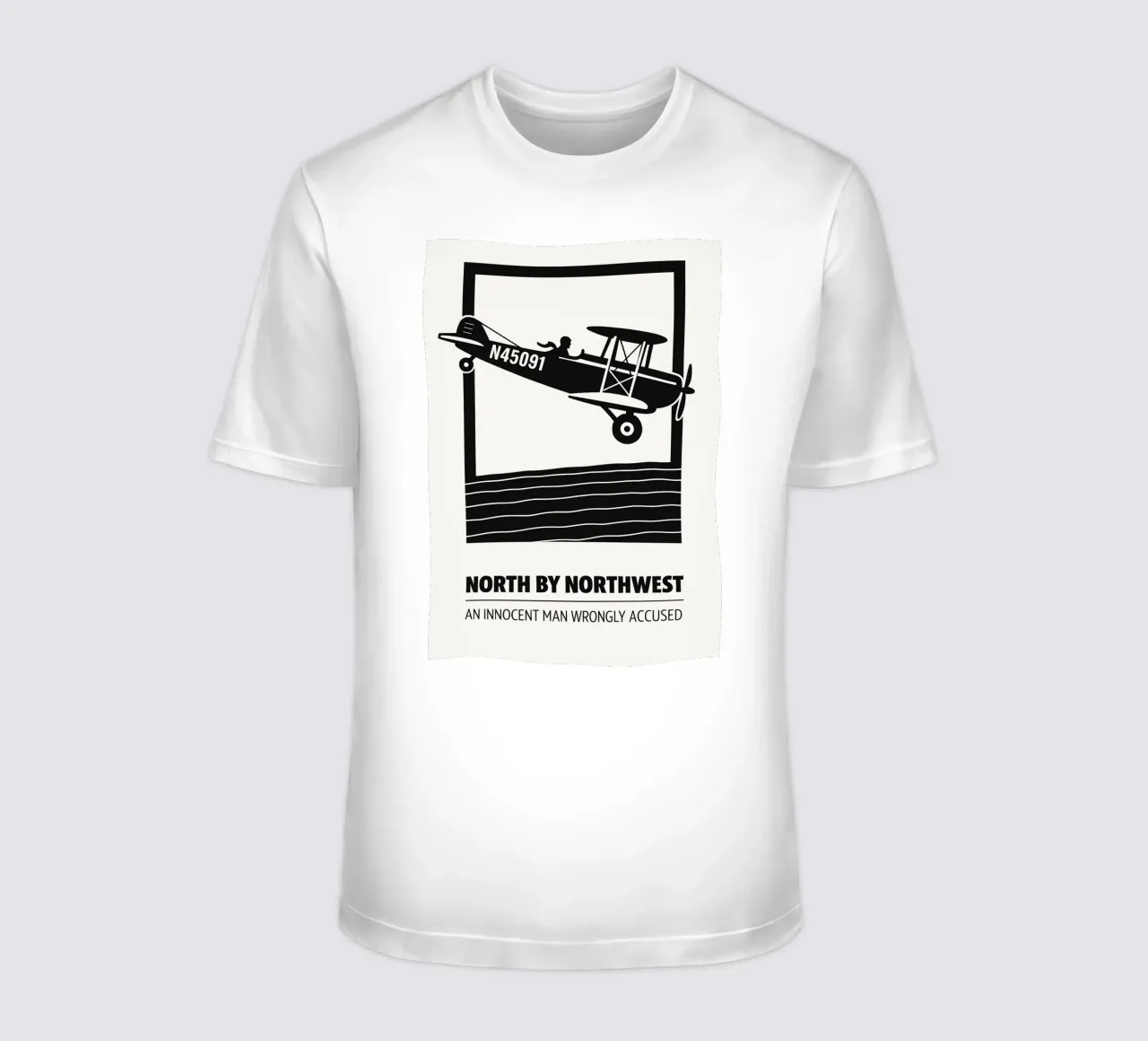 North By Northwest Print t-shirt by MoviesArt