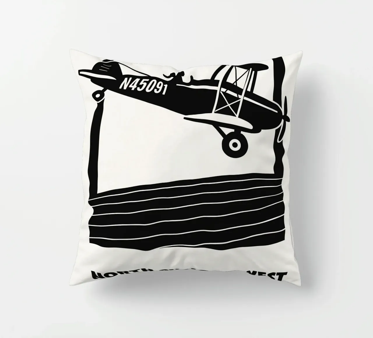 North By Northwest Print cuscino da MoviesArt