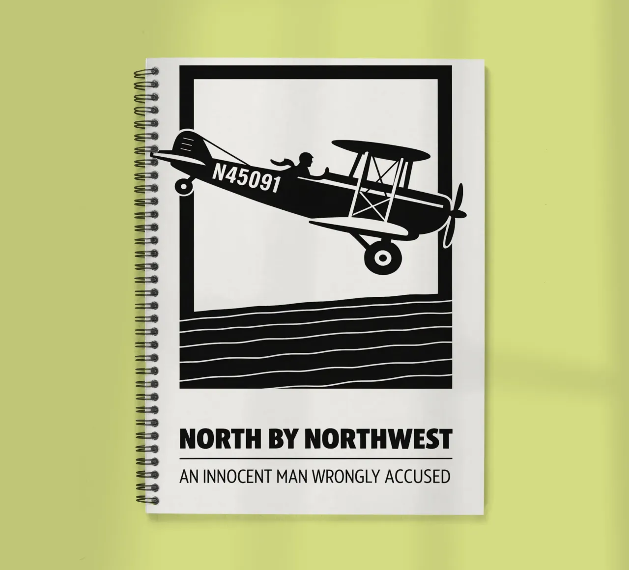 North By Northwest Print spiral notebook by MoviesArt