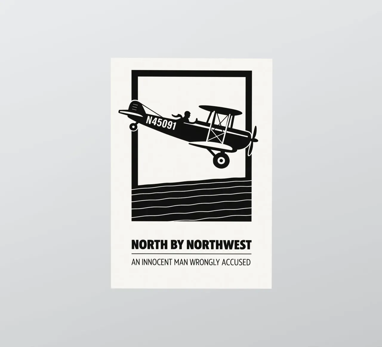 North By Northwest Print sticker by MoviesArt