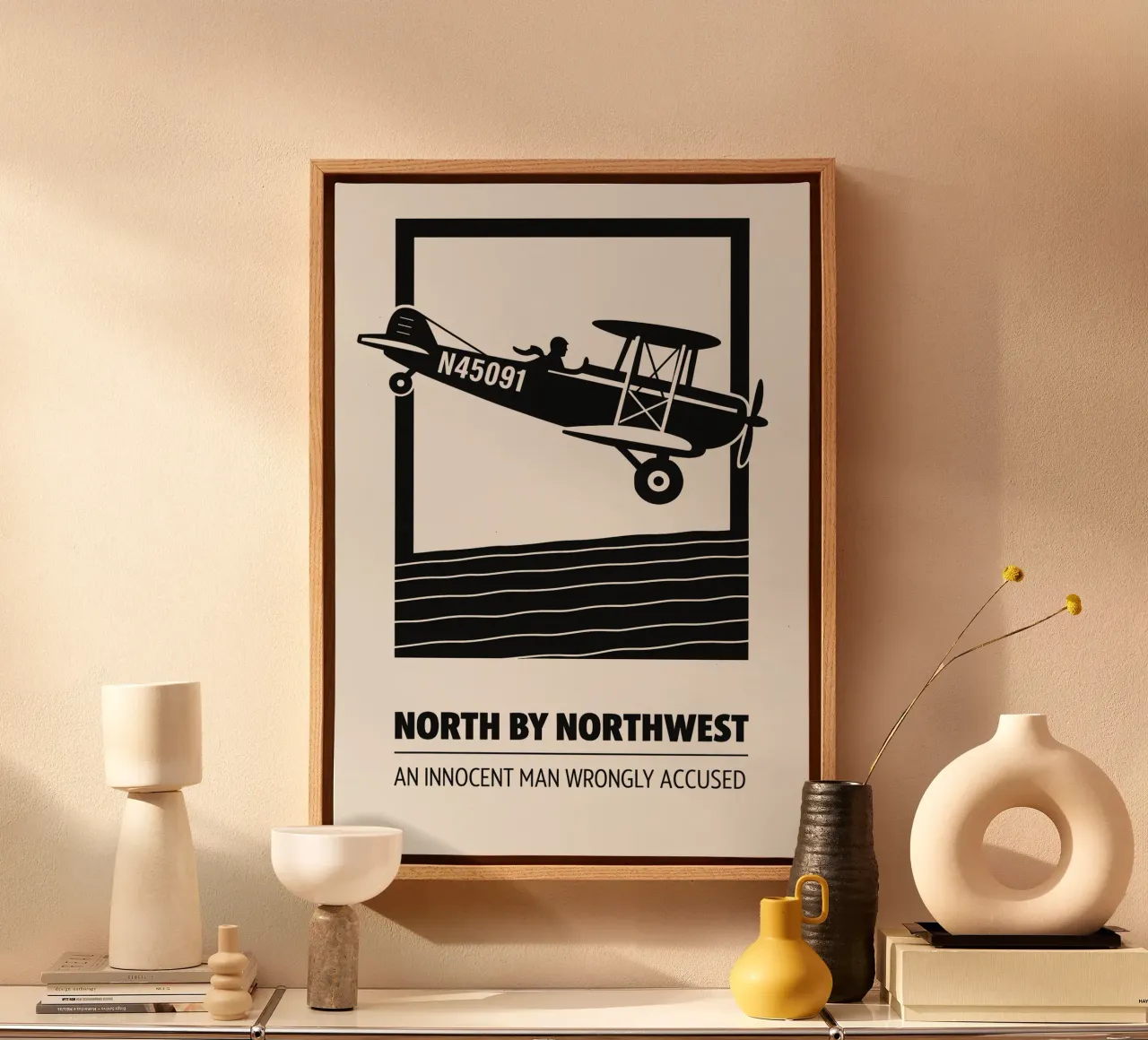 North By Northwest Print canvas by MoviesArt
