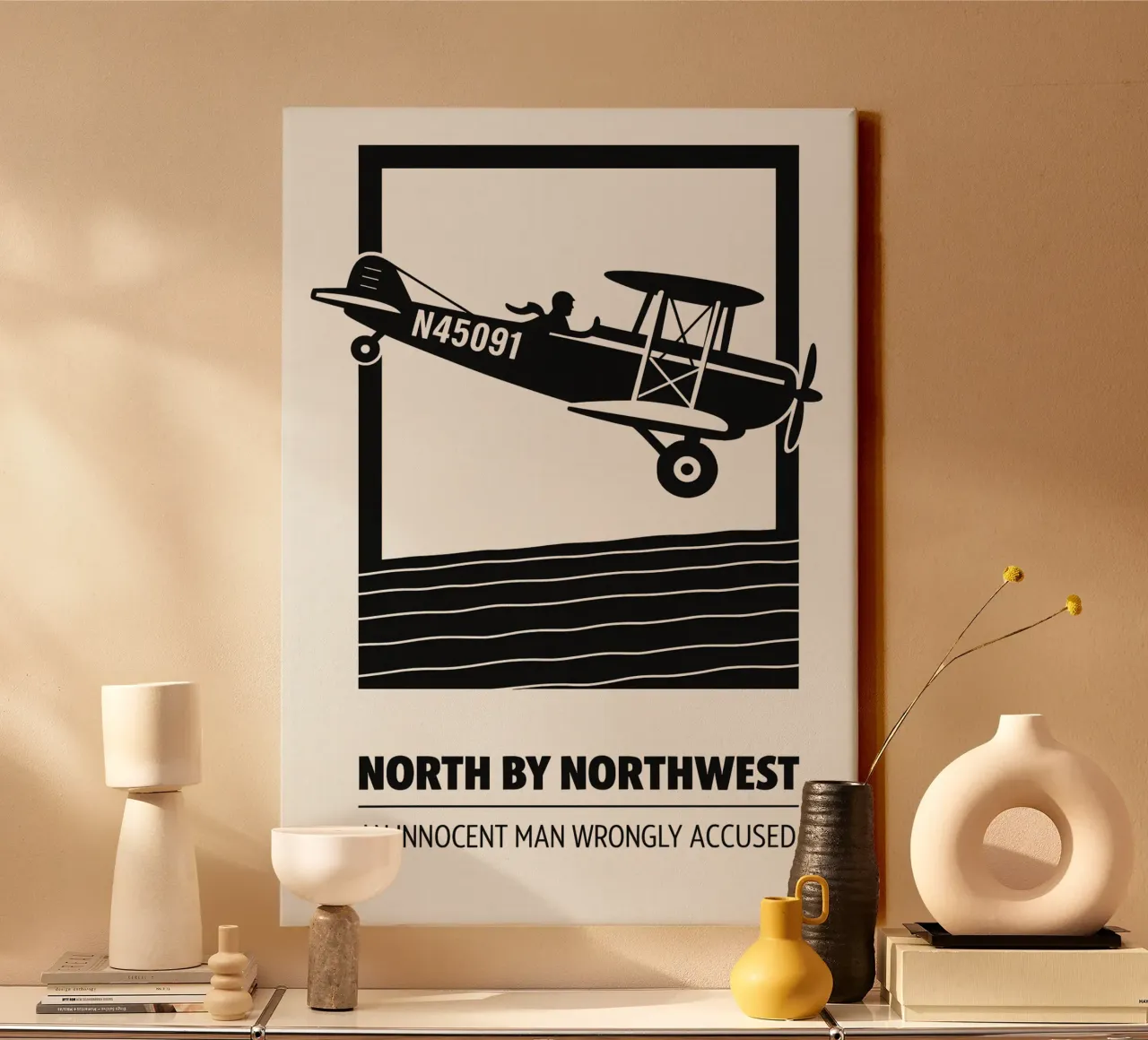 North By Northwest Print canvas by MoviesArt