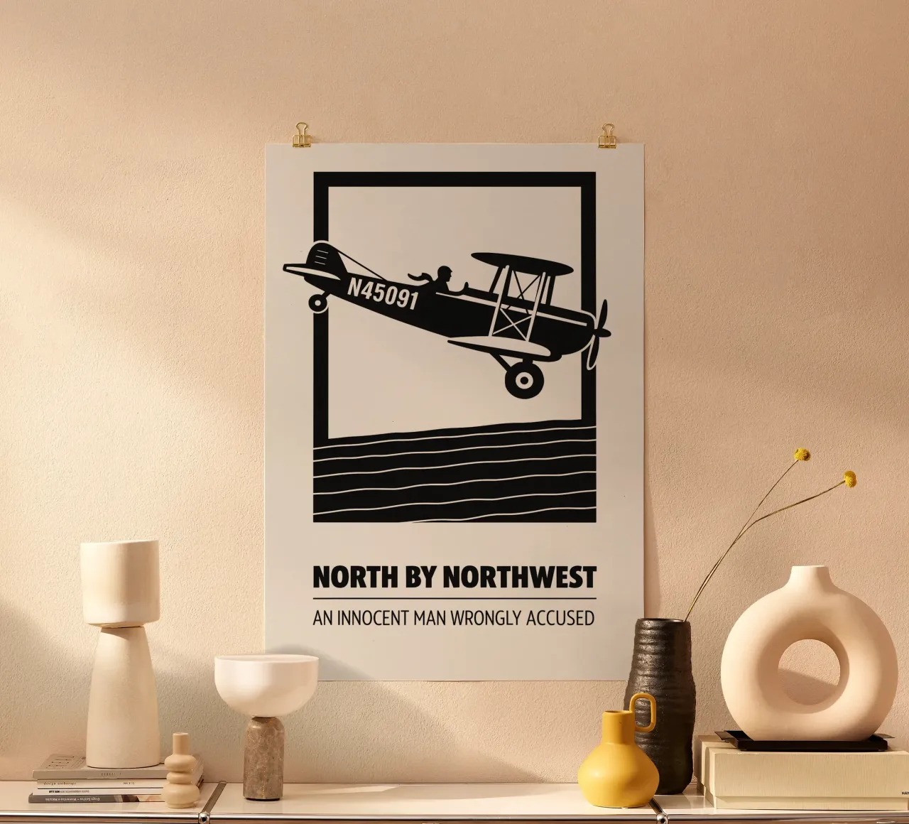North By Northwest Print carta hahnemühle da MoviesArt