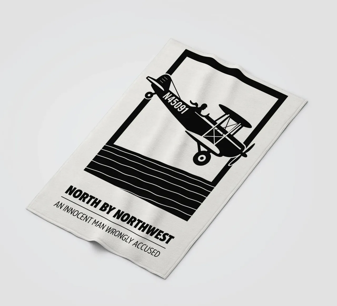 North By Northwest Print coperta in pile da MoviesArt