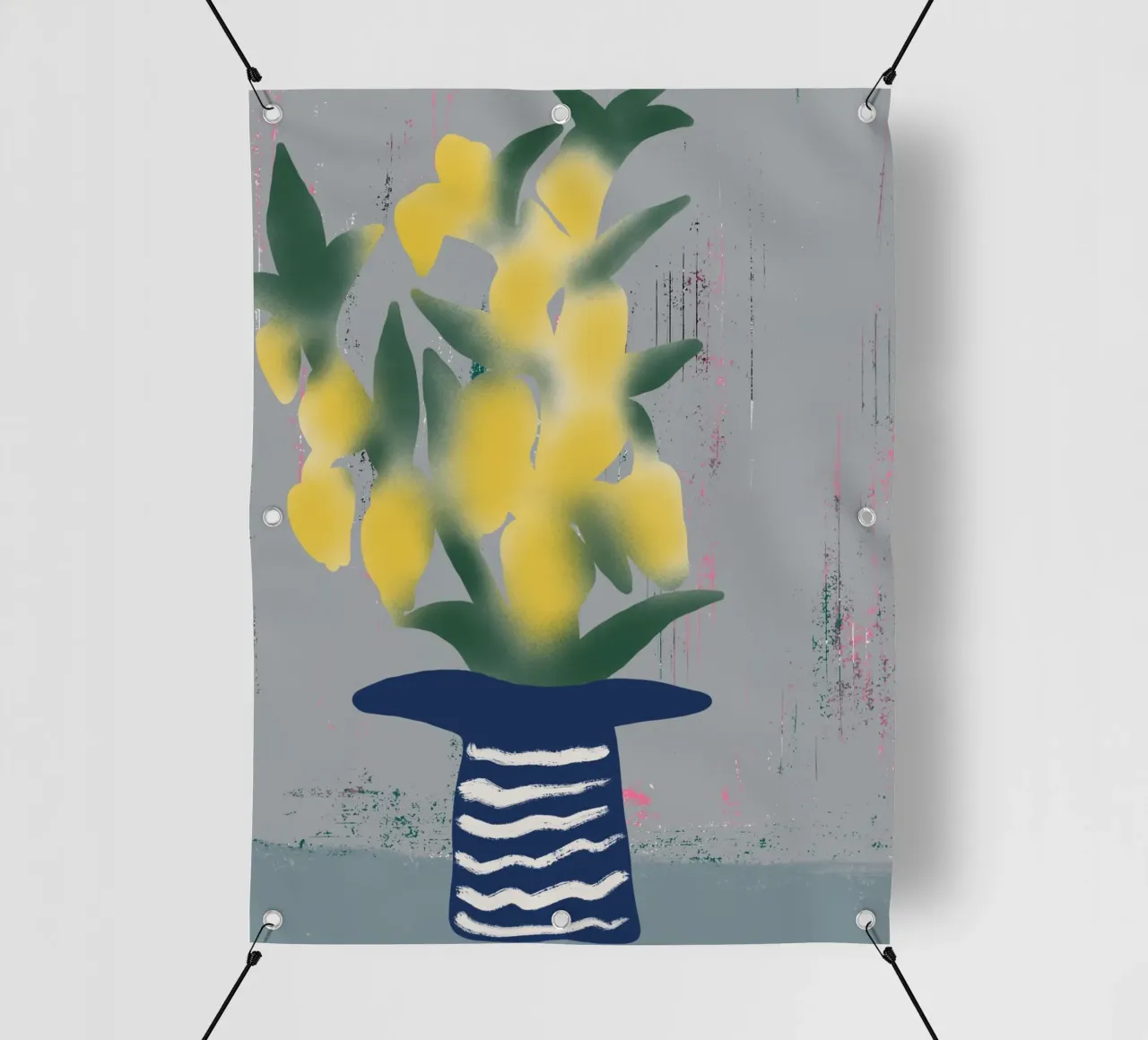 Natura morta di fiori giallo limone telo in pvc da Little Dean