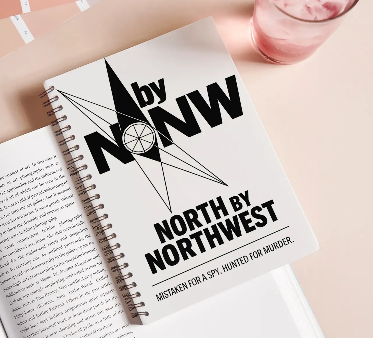 North By Northwest Print spiral notebook by MoviesArt