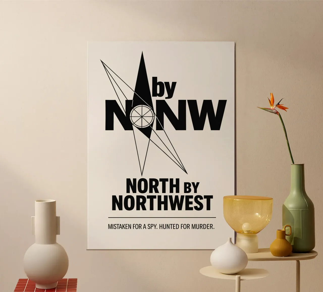 North By Northwest Print Alu-Dibond von MoviesArt