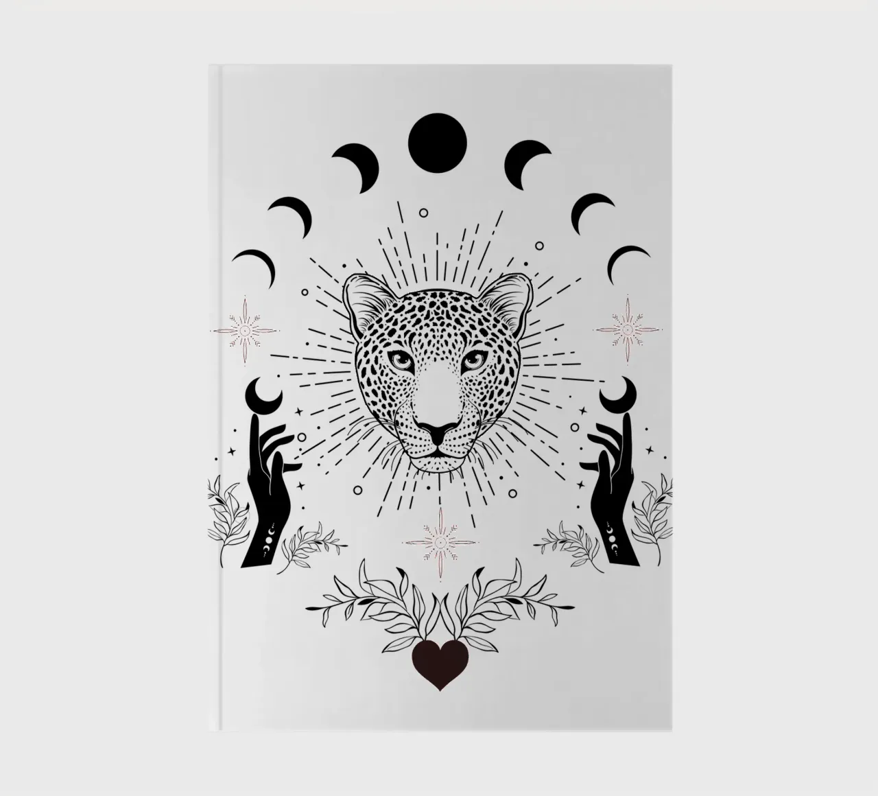Enchanted Witchy Magic Leopard Print notebook by Mostly Pink