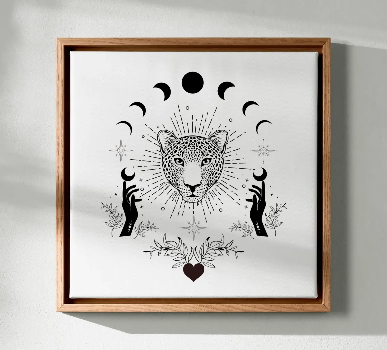 Enchanted Witchy Magic Leopard Print canvas by Mostly Pink