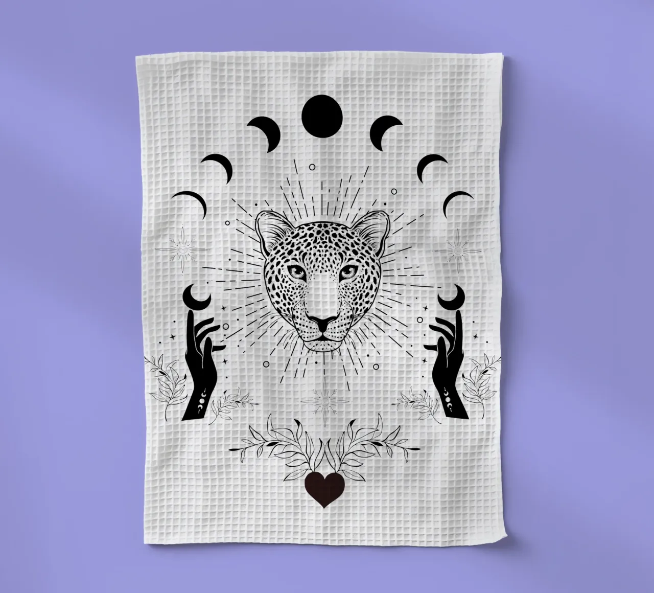 Enchanted Witchy Magic Leopard Print torchon de Mostly Pink