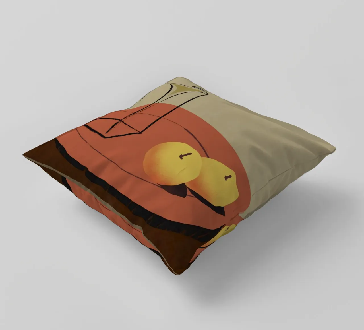 Piatto rosso cuscino da Little Dean