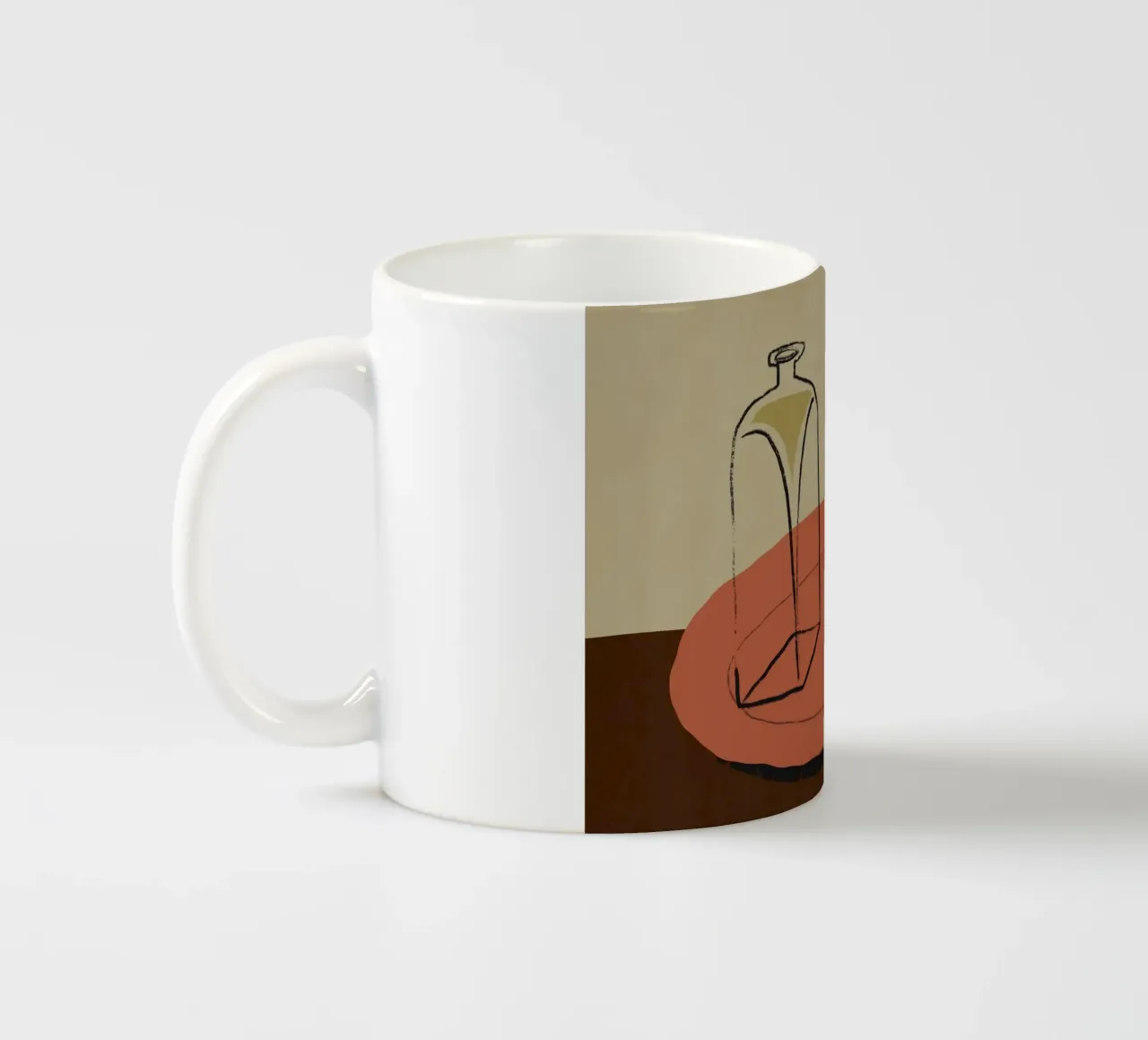 Piatto rosso tazza in ceramica da Little Dean