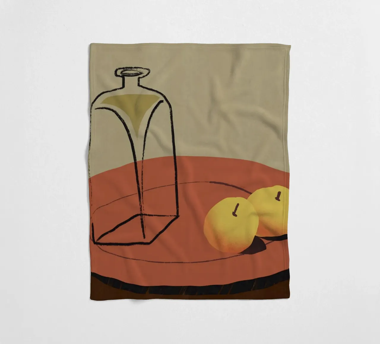 Piatto rosso coperta in pile da Little Dean