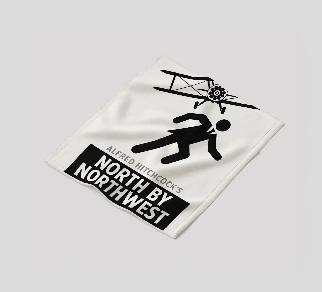 North By Northwest Print coperta in pile da MoviesArt