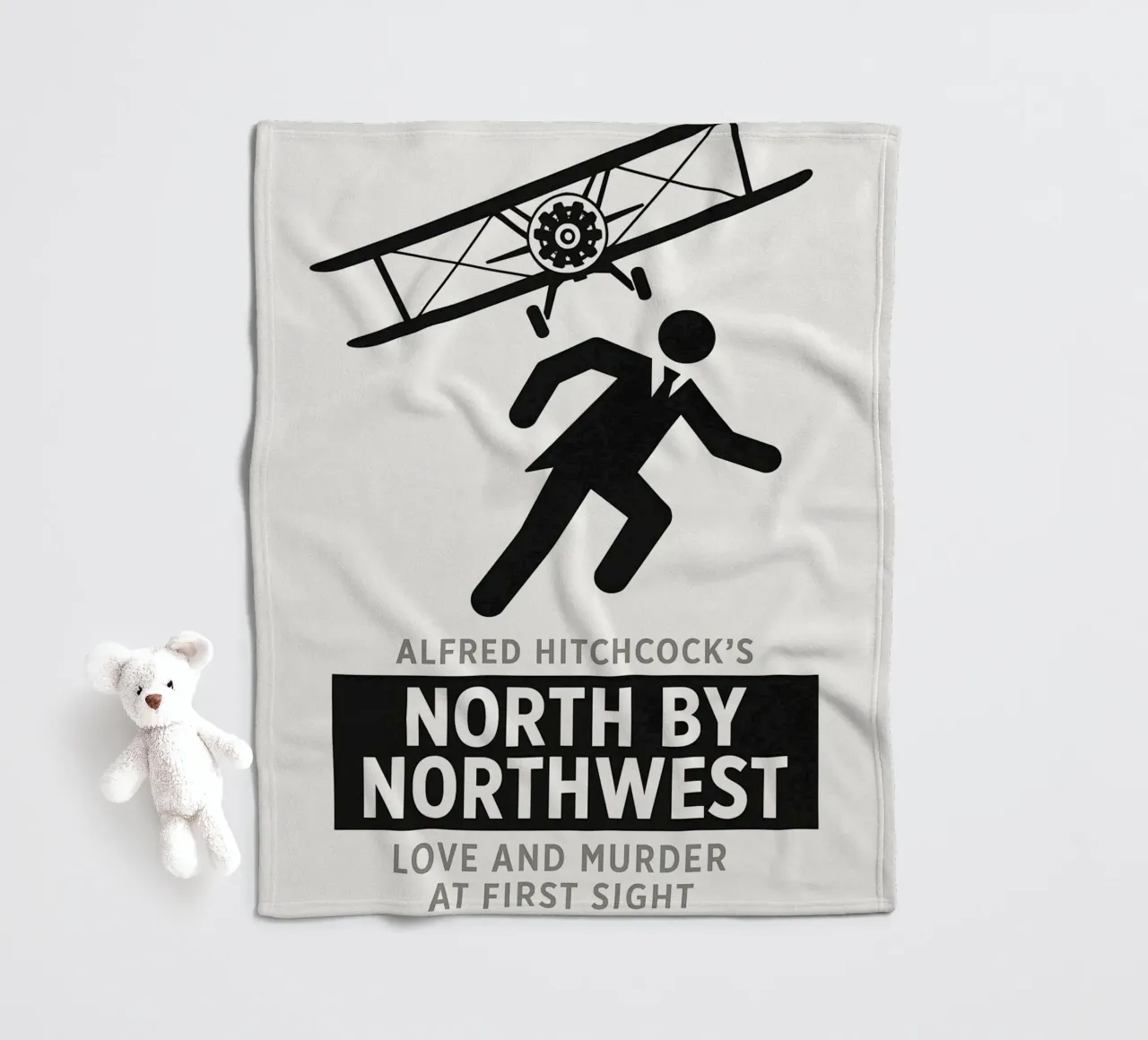 North By Northwest Print coperta in pile da MoviesArt