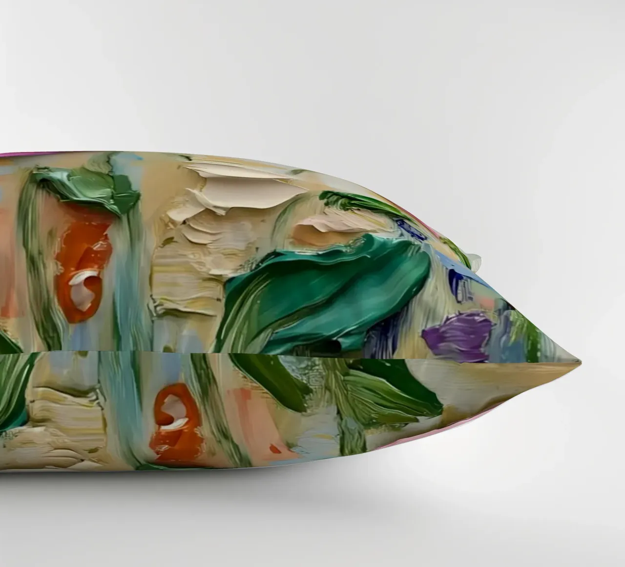 Giardino floreale strutturato - Fiori pastello in 3D Impasto cuscino da ClubArt