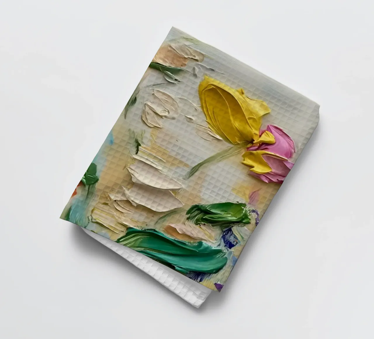 Giardino floreale strutturato - Fiori pastello in 3D Impasto canovaccio da cucina da ClubArt