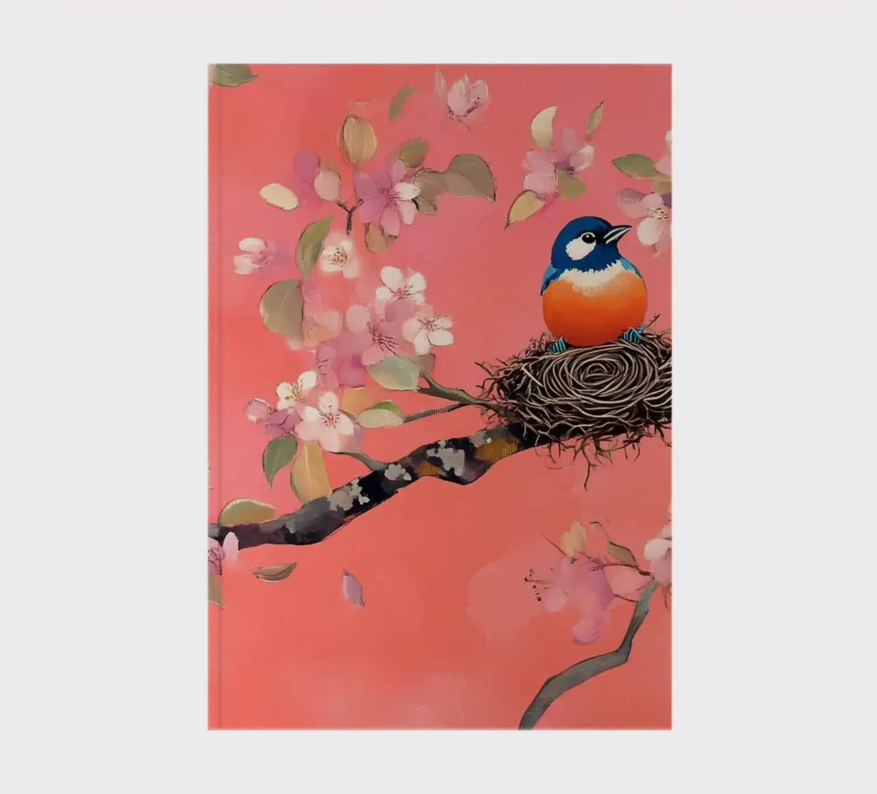 Fiori di ciliegio e uccelli - arte aviaria di primavera diario da ClubArt