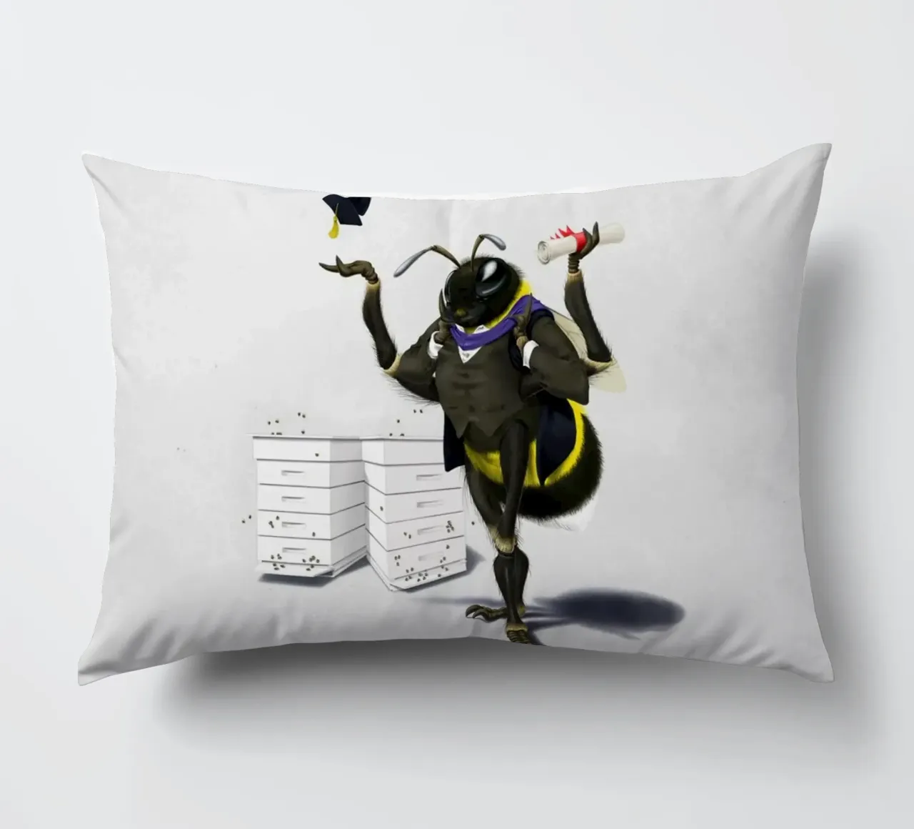 To Bee or Not to Bee (Wordless) cuscino da Rob Art | Illustration