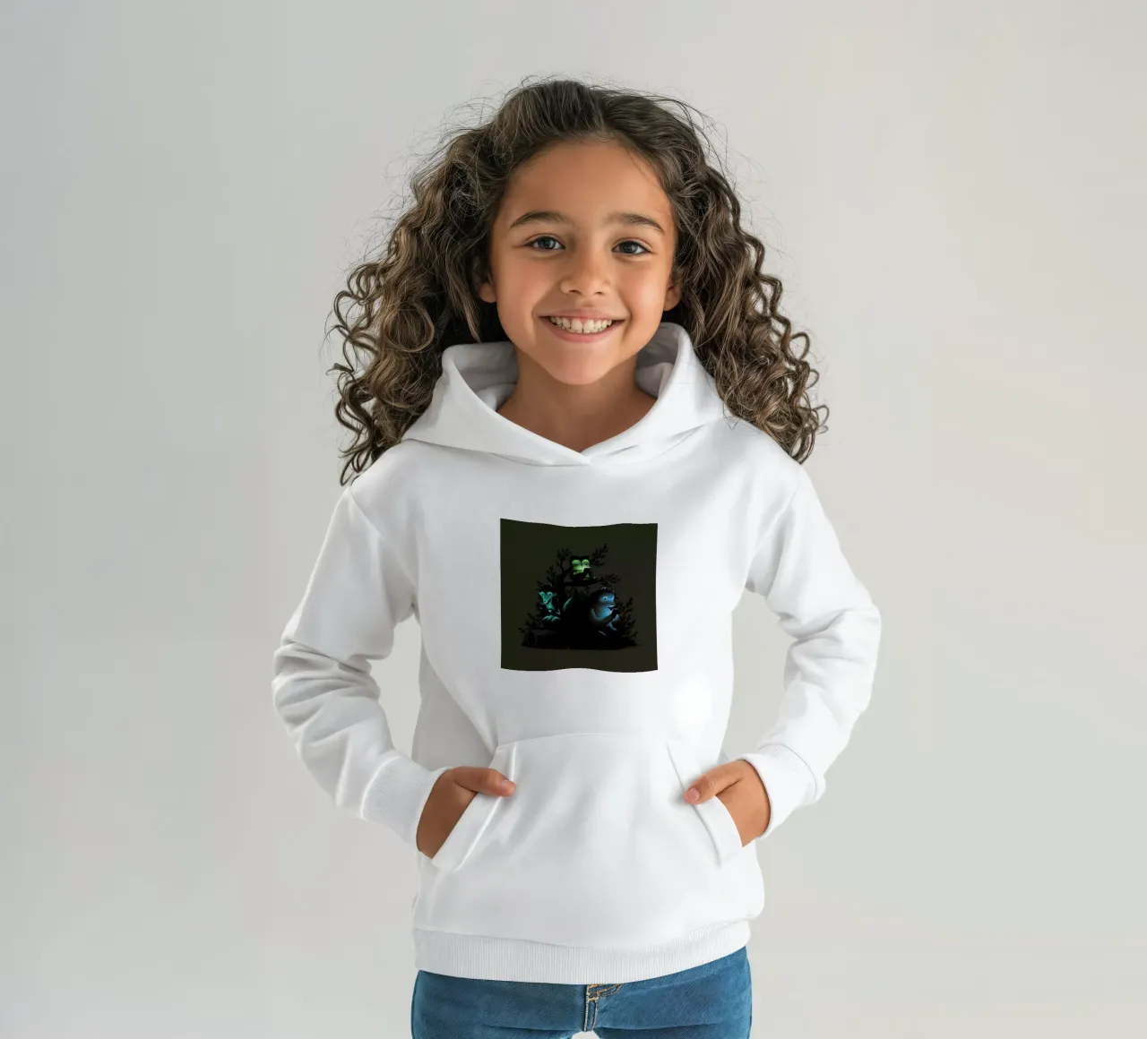Connecting With The Forest Animals Using Phones felpa bambino con cappuccio da Tobe Fonseca